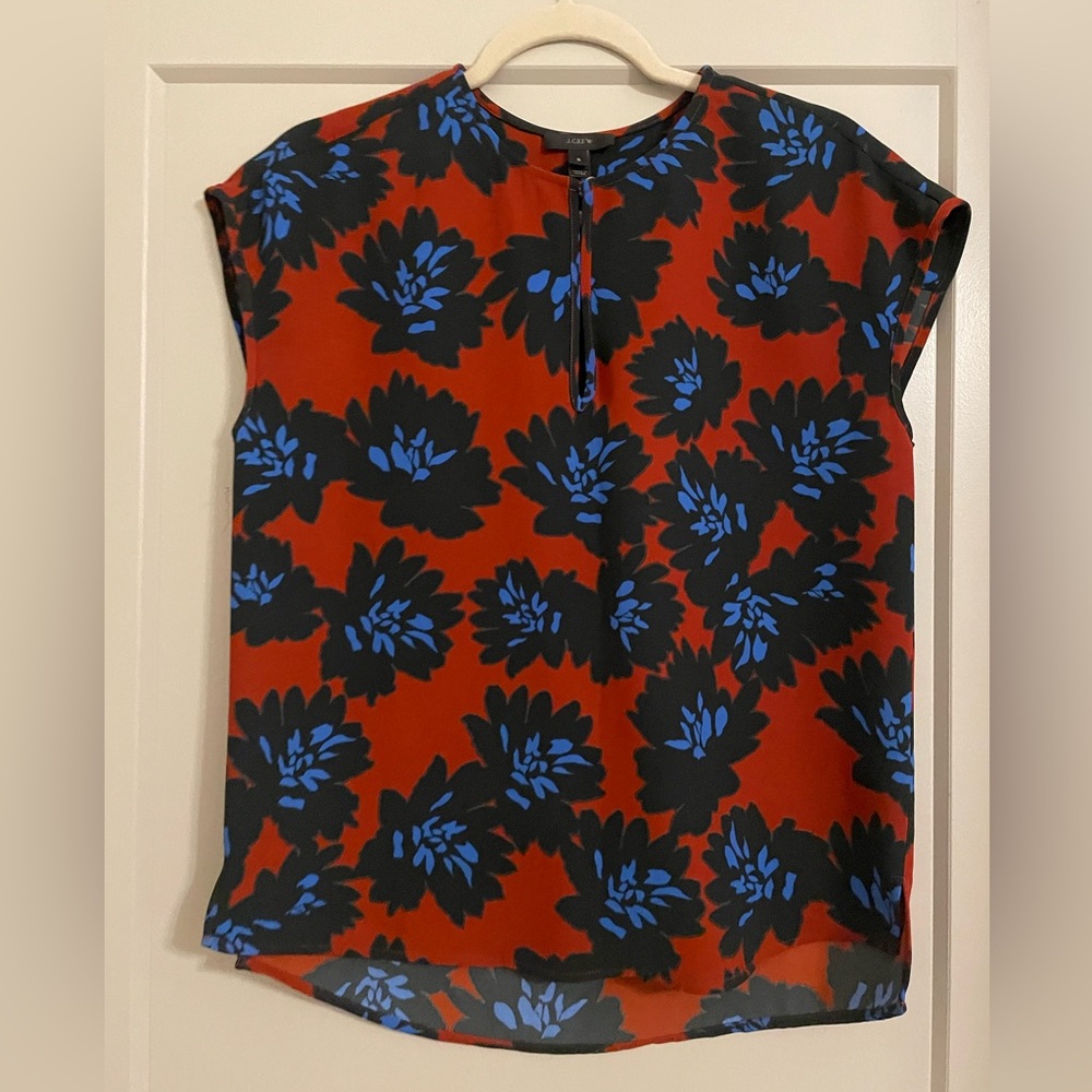 Jcrew floral blouse size 0